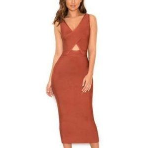 NWT House of CB Rust Bandage Dress